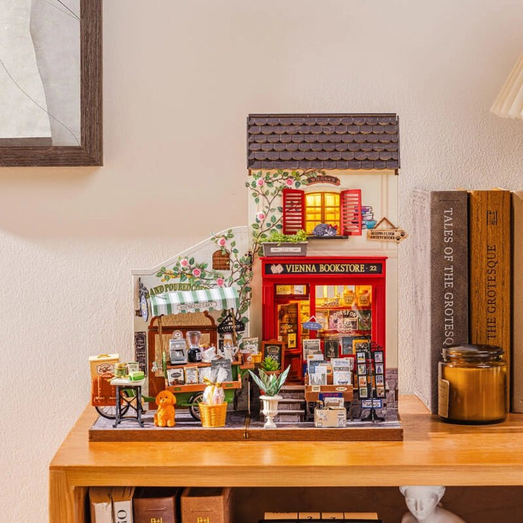 Rolife Vienna Bookstore DIY miniature model kit