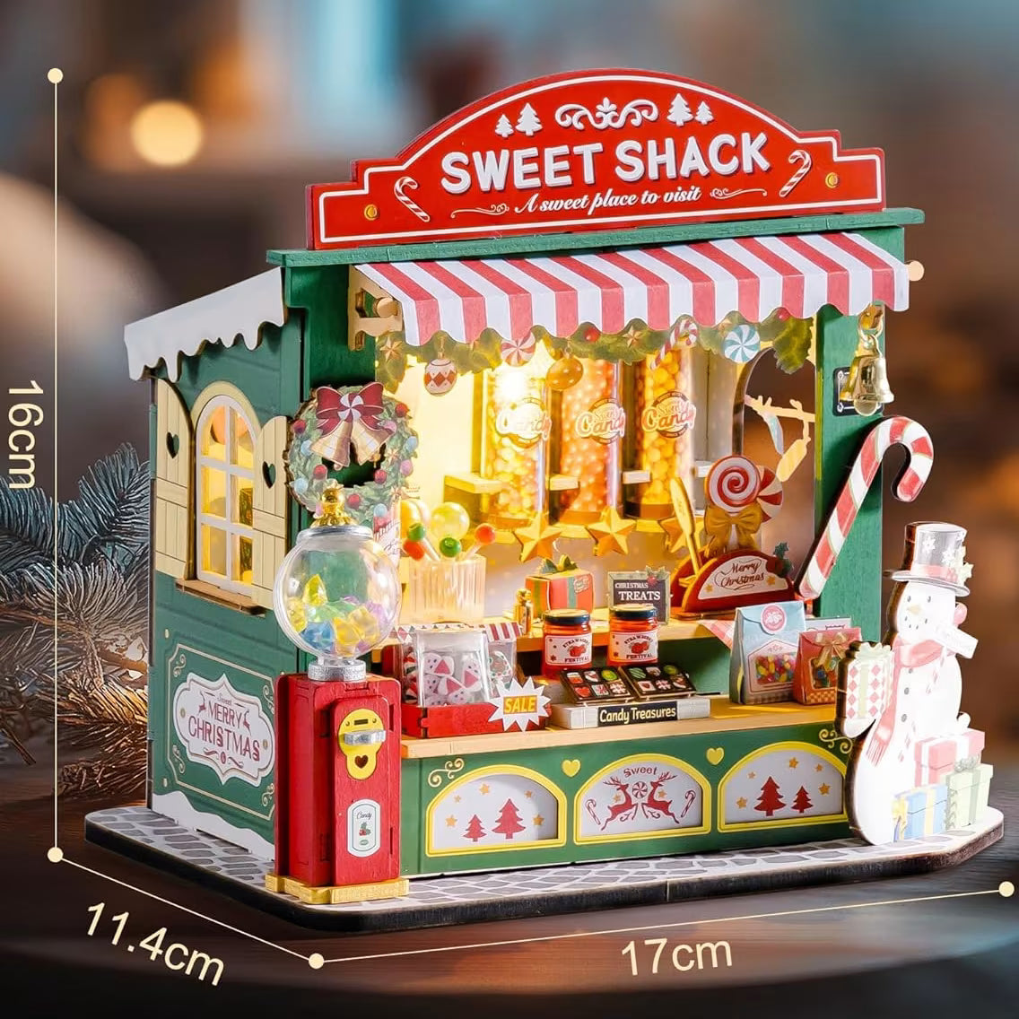Rolife Christmas Sweet Shack DIY Miniature Dollhouse Kit - Little Worlds