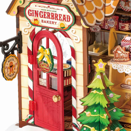 Rolife Gingerbread House Christmas DIY Miniature Kit - Little Worlds
